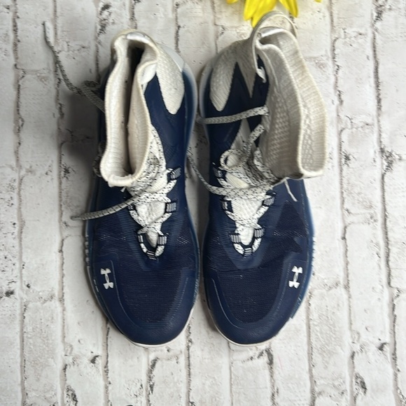 Under Armour Volleyball Shoes Supportive Hi Women’s 10 Navy Highlight - Picture 4 of 5